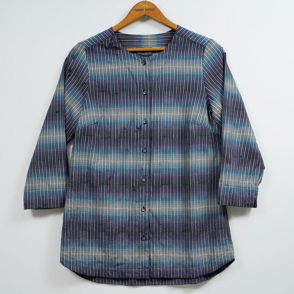 Vintage Pendleton Women's M 100% Virgin Wool Shirt Made USA Distressed Grunge